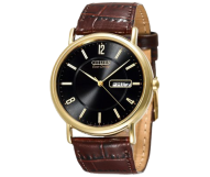 Citizen Eco-Drive Gold-Tone Leather Watch